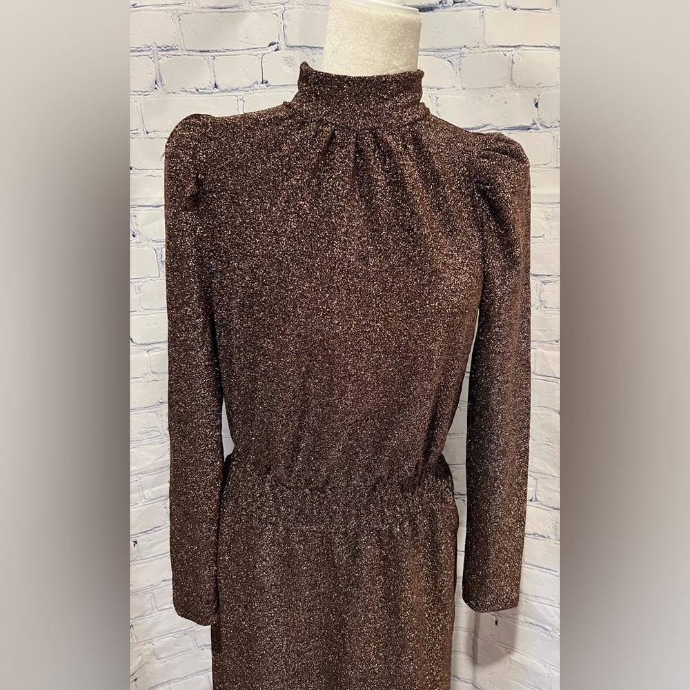 Ryegrass Long Sleeve Mock Neck Knit Dress Black SZ medium - Picture 5 of 10